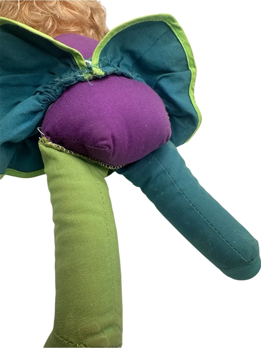 Masquerade Magic Eegee Goldberger Doll Vtg 1970s Green Purple Quick Change
